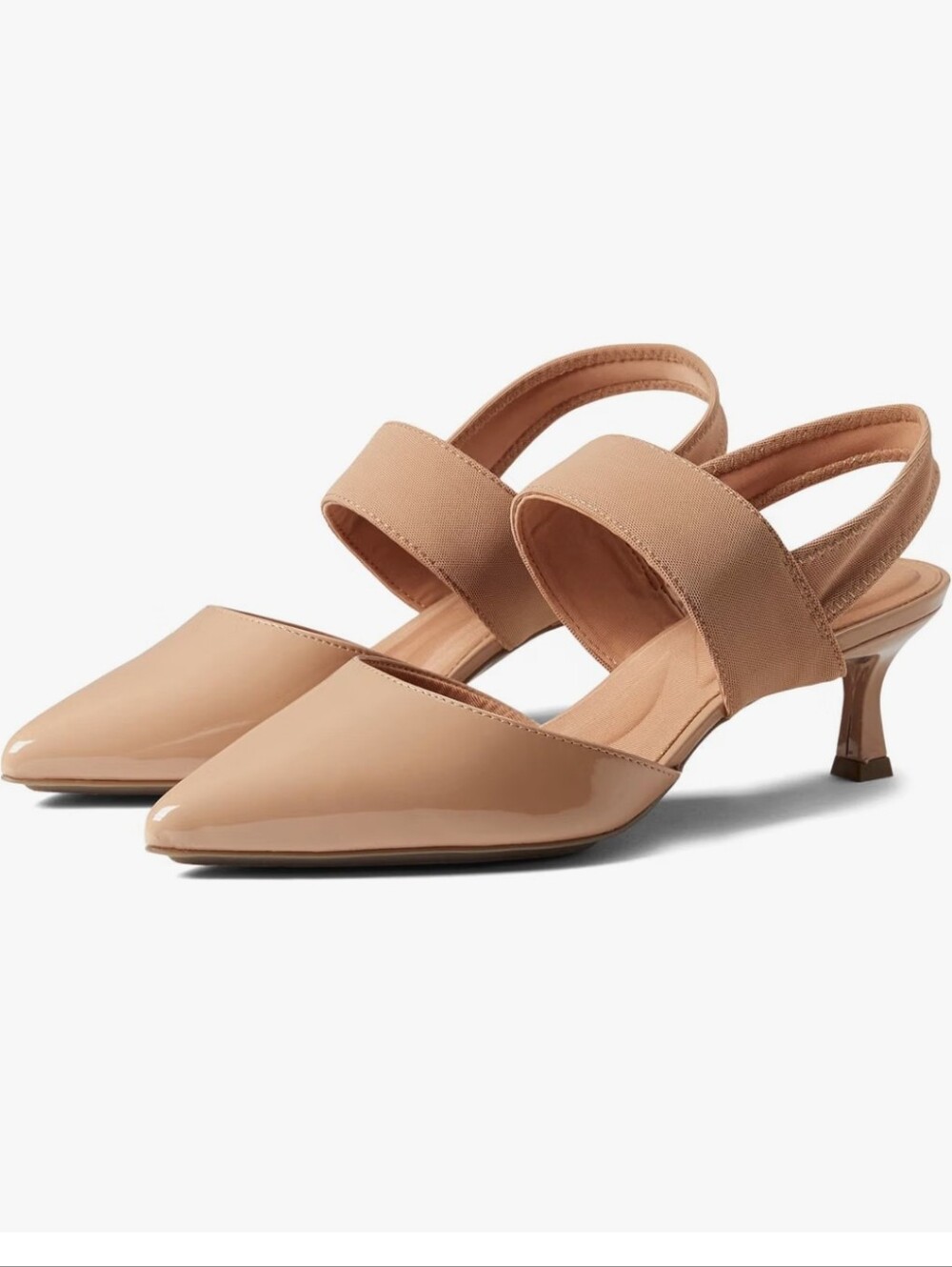 Anne Klein Womens Ivy Stretch Slingback Heels Size 6.5